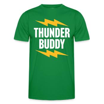 Thunder Buddy - Men's Functional T-Shirt - kelly green - Front - AI Model Male 178 dark (178cm)
