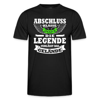 Abschlussklasse 2023 Abitur 2023 - Männer Funktions-T-Shirt - Schwarz - Vorne - AI Model Male 178 dark (178cm)
