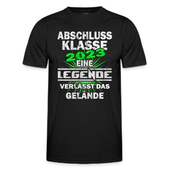 Abschlussklasse 2023 Abitur 2023 - Männer Funktions-T-Shirt - Schwarz - Vorne - AI Model Male 178 dark (178cm)