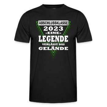 Abschlussklasse 2023 Abitur 2023 - Männer Funktions-T-Shirt - Schwarz - Vorne - AI Model Male 178 dark (178cm)