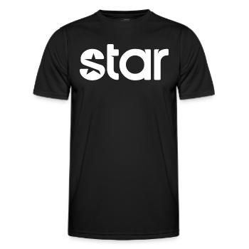 Star - Stern - Männer Funktions-T-Shirt - Schwarz - Vorne - AI Model Male 178 dark (178cm)