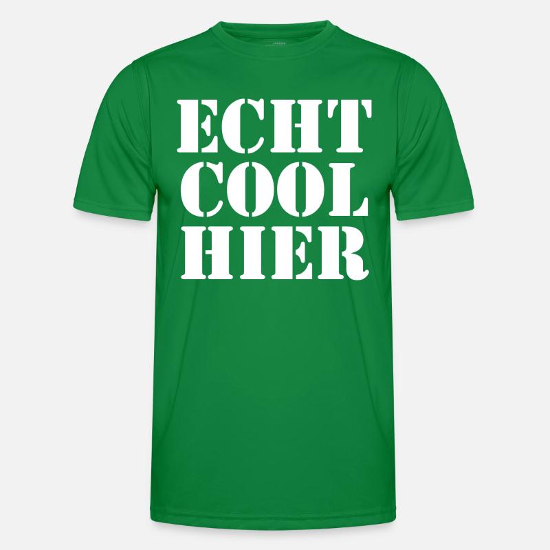 echt cool hier 2 weiss Männer Funktions-T-Shirt