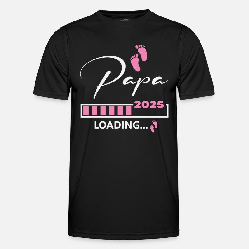 Papa 2025 loading - Men's Functional T-Shirt - black