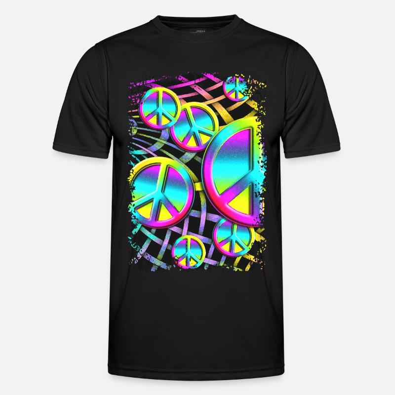 colorful PEACE web Men's Functional T-Shirt
