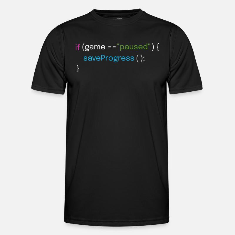 Gaming and Coding Design - Men's Functional T-Shirt - black