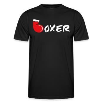 Boxer - Men's Functional T-Shirt - black - Front - AI Model Male 178 dark (178cm)