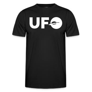 Ufo - Männer Funktions-T-Shirt - Schwarz - Vorne - AI Model Male 178 dark (178cm)