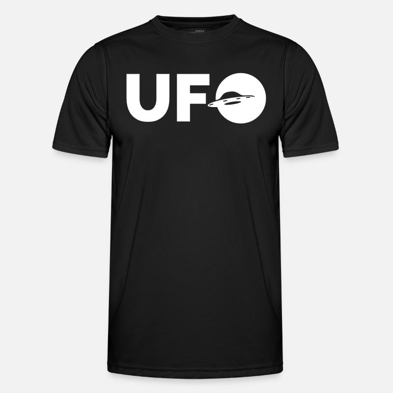 Ufo - Männer Funktions-T-Shirt - Schwarz