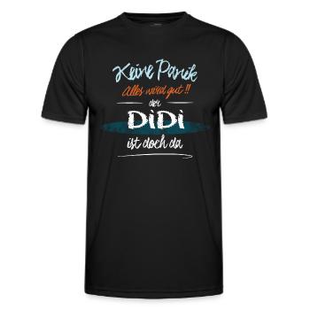 Didi - Keine Panik. Alles wird gut - Männer Funktions-T-Shirt - Schwarz - Vorne - AI Model Male 178 dark (178cm)