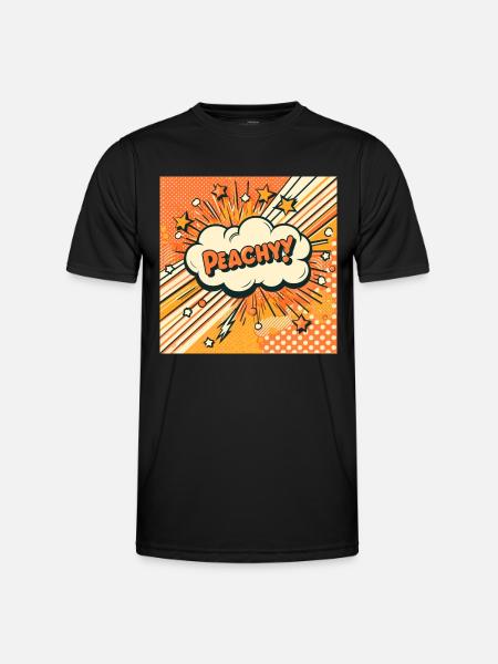 Peachy Peach - Men's Functional T-Shirt - black