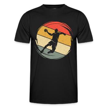 Handball Player Handball Player Handball Player - Men's Functional T-Shirt - black - Front - AI Model Male 178 dark (178cm)