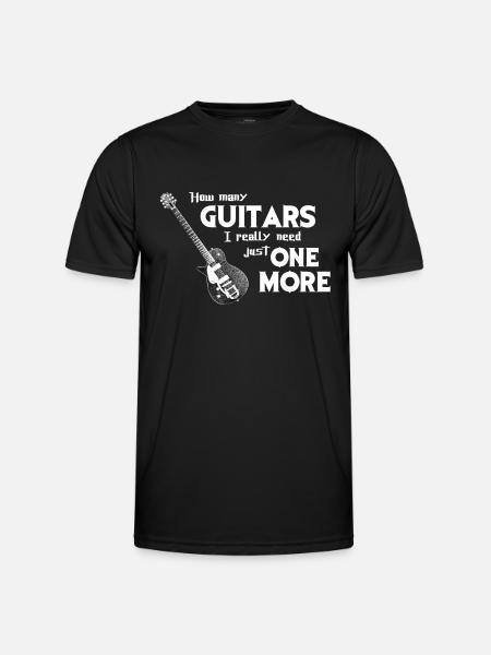 Guitar guitarist gift playing guitar - Men's Functional T-Shirt - black