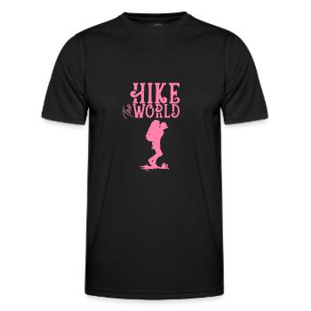 Hiking Hike Hikers Hiking Hiker - Men's Functional T-Shirt - black - Front - AI Model Male 178 dark (178cm)