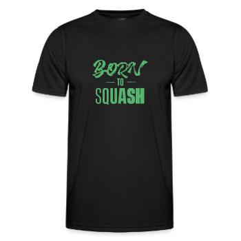 Team Squash Player Squash Squash Squash Game - Men's Functional T-Shirt - black - Front - AI Model Male 178 dark (178cm)