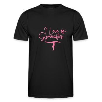 Gymnastics - Men's Functional T-Shirt - black - Front - AI Model Male 178 dark (178cm)