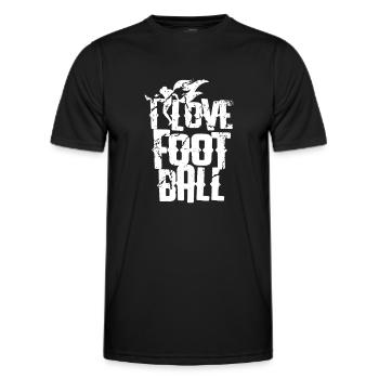 American football - Men's Functional T-Shirt - black - Front - AI Model Male 178 dark (178cm)