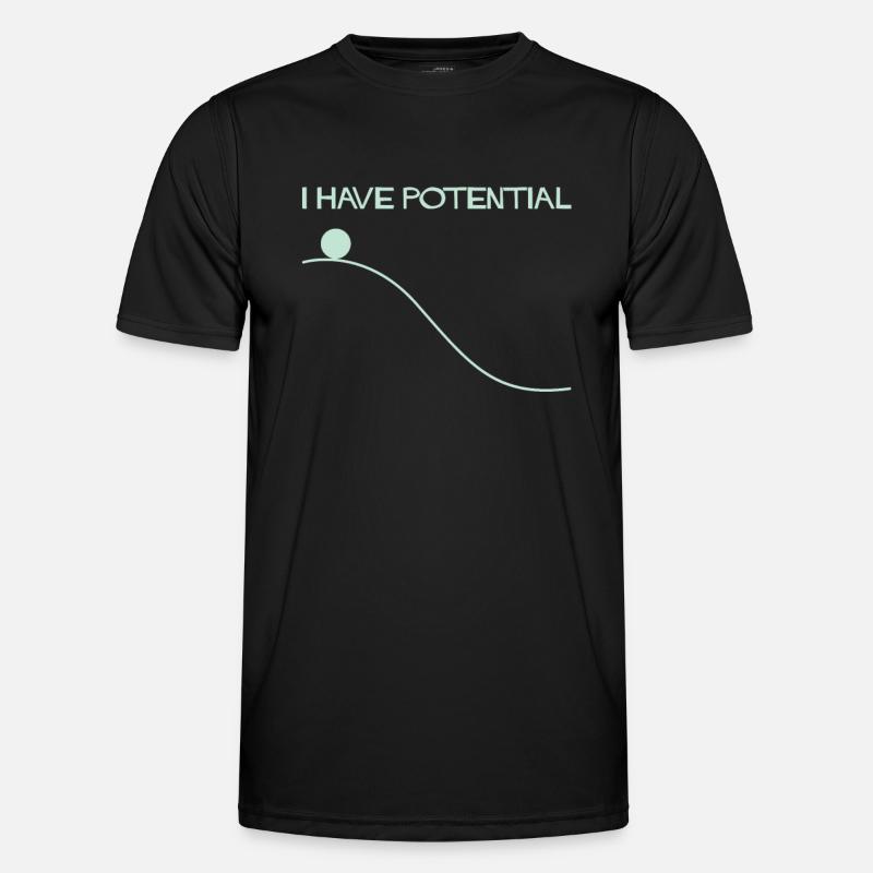 Physics Science Potential Energy - Men's Functional T-Shirt - black