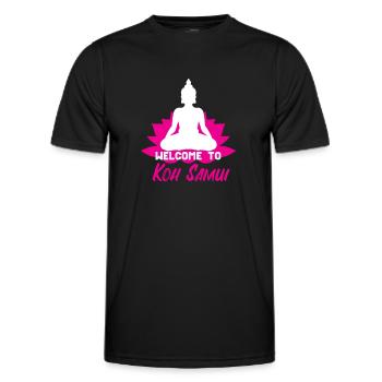 Thailand Koh Samui Buddha Yoga - Men's Functional T-Shirt - black - Front - AI Model Male 178 dark (178cm)