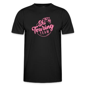 Ski Tours Ski Tour Ski Touring Mama Wintersport - Men's Functional T-Shirt - black - Front - AI Model Male 178 dark (178cm)