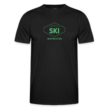 Party Ski Instructor After Ski Celebrate Apres Ski Instructor - Men's Functional T-Shirt - black - Front - AI Model Male 178 dark (178cm)