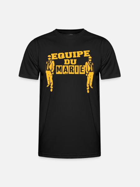 équipe marié 2 - T-shirt sport Homme - noir