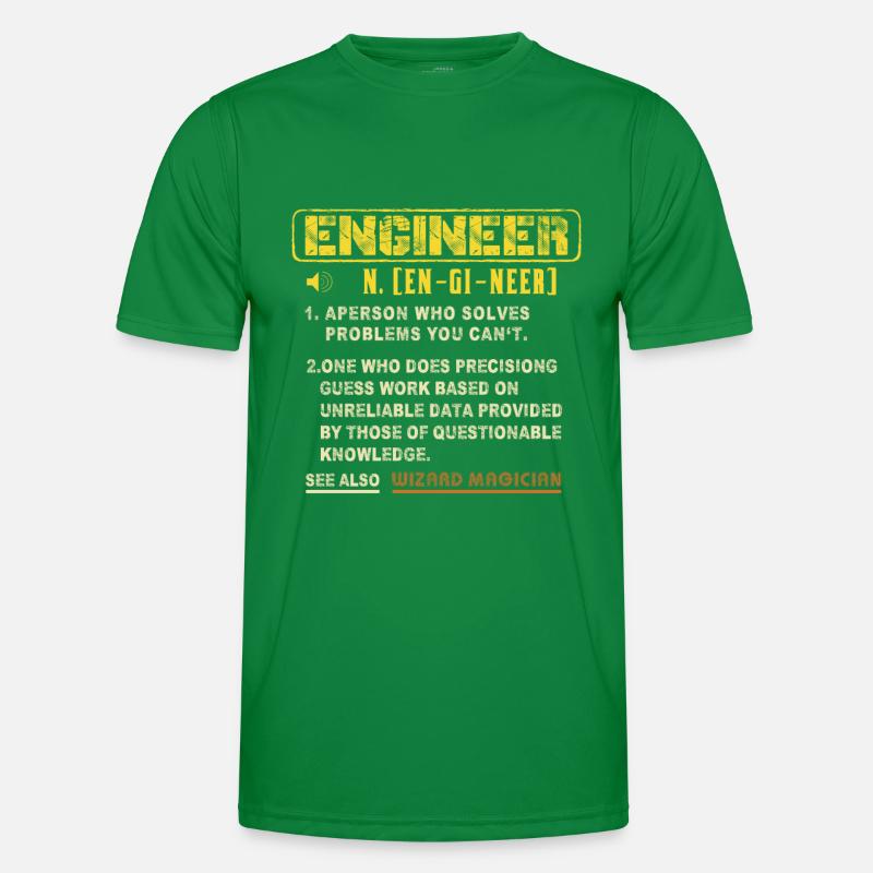 Engineer Wizard Männer Funktions-T-Shirt
