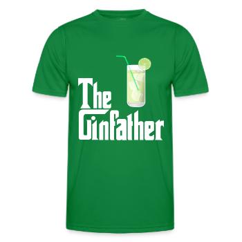 The Ginfather Gin and Tonic - Men's Functional T-Shirt - kelly green - Front - AI Model Male 178 dark (178cm)