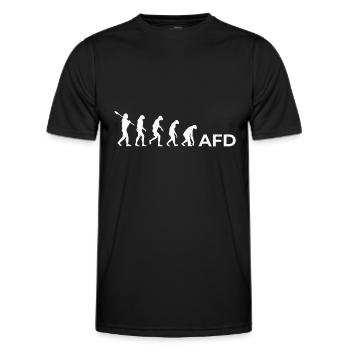 AFD Evolution Gegen Rassismus Faschismus - Männer Funktions-T-Shirt - Schwarz - Vorne - AI Model Male 178 dark (178cm)