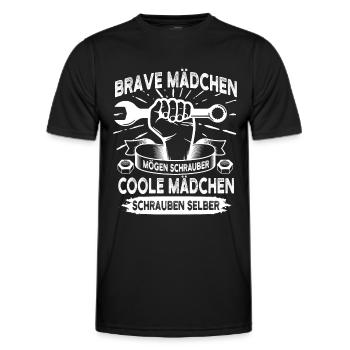 Kfz Mechanikerin Spruch Kfz-Mechatronikerin - Männer Funktions-T-Shirt - Schwarz - Vorne - AI Model Male 178 dark (178cm)