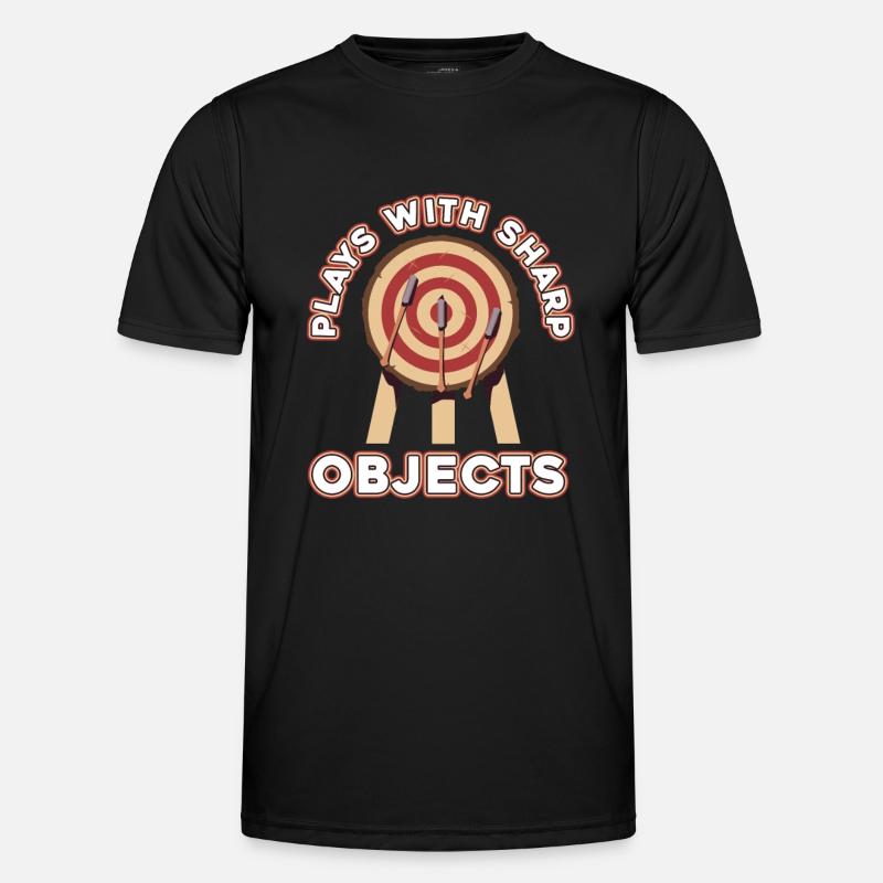 Axtwerfen Axt - Männer Funktions-T-Shirt - Schwarz
