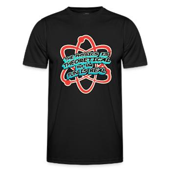 Physicien physicien - T-shirt sport Homme - noir - Devant - AI Model Male 178 dark (178cm)