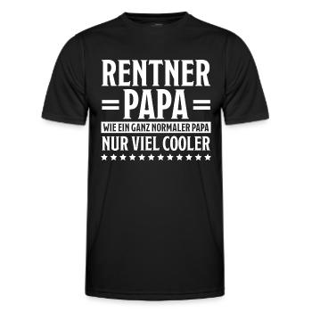 Rentner Lustiger Spruch Rente Ruhestand Geschenk - Männer Funktions-T-Shirt - Schwarz - Vorne - AI Model Male 178 dark (178cm)