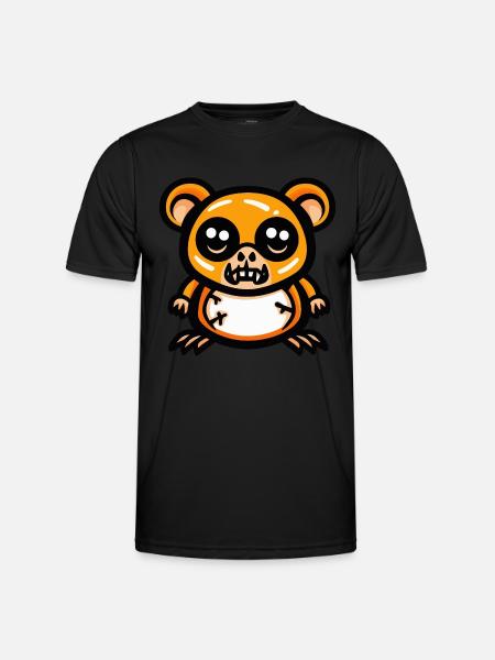 Hamster Halloween Comic Lustig - Männer Funktions-T-Shirt - Schwarz