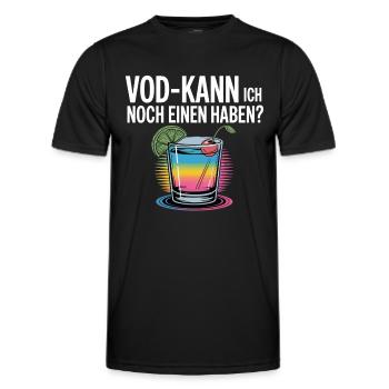 Witzig Mallorca Malle Urlaub Lustiger Vodka Spruch - Männer Funktions-T-Shirt - Schwarz - Vorne - AI Model Male 178 dark (178cm)