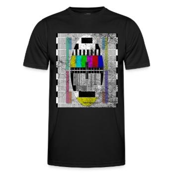 test picture bright - Men's Functional T-Shirt - black - Front - AI Model Male 178 dark (178cm)