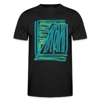 kaligraphie dessin turkis jaune - T-shirt sport Homme - noir - Devant - AI Model Male 178 dark (178cm)