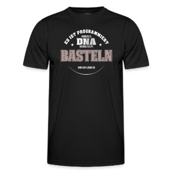Es ist in meiner DNA ich muss zum BASTELN - Männer Funktions-T-Shirt - Schwarz - Vorne - AI Model Male 178 dark (178cm)