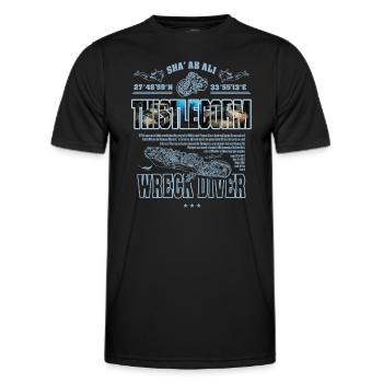 Wreck Thistlegorm Egypt Diving History - Men's Functional T-Shirt - black - Front - AI Model Male 178 dark (178cm)