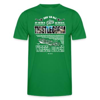 Wreck Thistlegorm Egypt Diving History - Men's Functional T-Shirt - kelly green - Front - AI Model Male 178 dark (178cm)