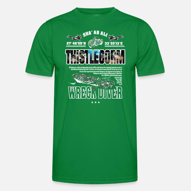 Épave Thistlegorm Egypte Histoire de la plongée T-shirt sport Homme