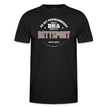 Es ist in meiner DNA ich muss zum BETTSPORT - Männer Funktions-T-Shirt - Schwarz - Vorne - AI Model Male 178 dark (178cm)