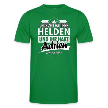 Jede Zeit hat Ihre Helden Ihr habt Adrien - Männer Funktions-T-Shirt - Kelly Green - Vorne - AI Model Male 178 dark (178cm)