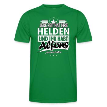 Jede Zeit hat Ihre Helden Ihr habt Alfons - Männer Funktions-T-Shirt - Kelly Green - Vorne - AI Model Male 178 dark (178cm)
