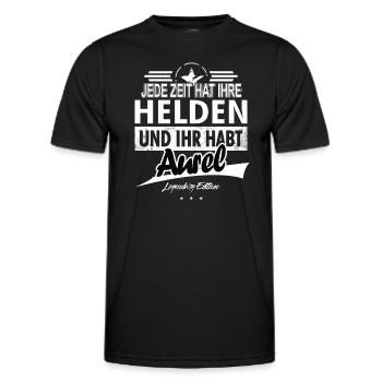 Jede Zeit hat Ihre Helden Ihr habt Aurel - Männer Funktions-T-Shirt - Schwarz - Vorne - AI Model Male 178 dark (178cm)