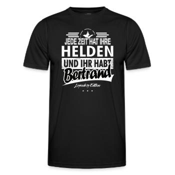 Jede Zeit hat Ihre Helden ihr habt Bertrand - Männer Funktions-T-Shirt - Schwarz - Vorne - AI Model Male 178 dark (178cm)