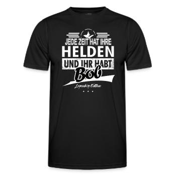 Jede Zeit hat Ihre Helden ihr habt Bob - Männer Funktions-T-Shirt - Schwarz - Vorne - AI Model Male 178 dark (178cm)