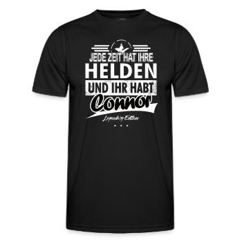 Jede Zeit hat Ihre Helden ihr habt Connor - Männer Funktions-T-Shirt - Schwarz - Vorne - AI Model Male 178 dark (178cm)