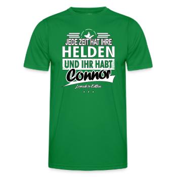 Jede Zeit hat Ihre Helden ihr habt Connor - Männer Funktions-T-Shirt - Kelly Green - Vorne - AI Model Male 178 dark (178cm)