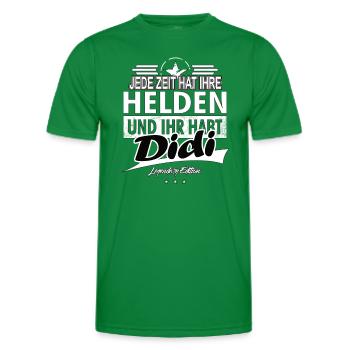 Jede Zeit hat Ihre Helden Ihr habt Didi - Männer Funktions-T-Shirt - Kelly Green - Vorne - AI Model Male 178 dark (178cm)