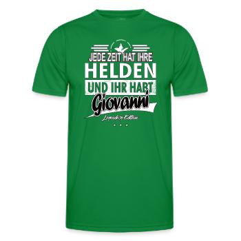 Jede Zeit hat Ihre Helden Ihr habt Giovanni - Männer Funktions-T-Shirt - Kelly Green - Vorne - AI Model Male 178 dark (178cm)